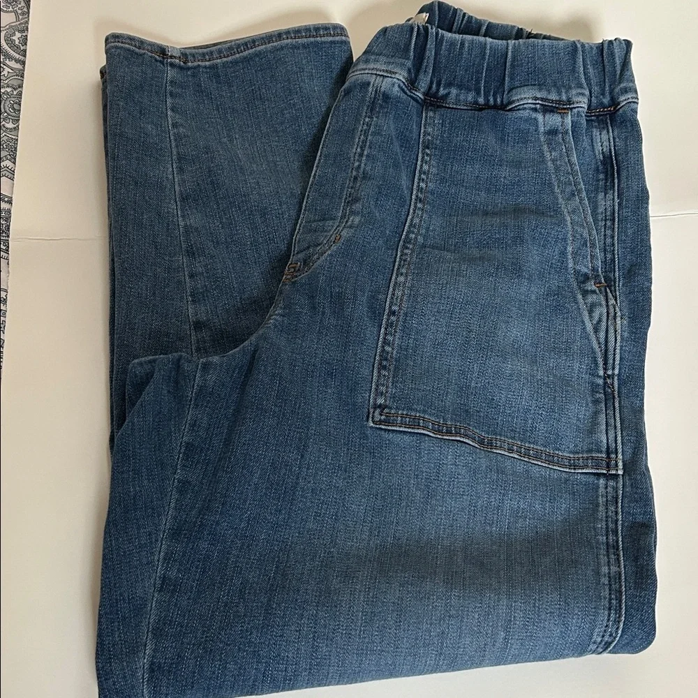 Madewell High Rise Pull-On Relaxed Crop Jeans